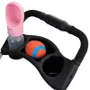 Pet Stroller, 35 lbs Weight Capacity, Foldable Dog Stroller Cart, 3 Wheel Stroller with Mesh Windows and Cup Holders