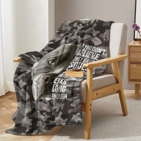 Black Dog Throw Blanket Dog Animal Printed Blankets Soft Flannel Throw, Gifts for Pet Lovers Kids,Lightweight Flannel Throw Blankets (size: 75x100)